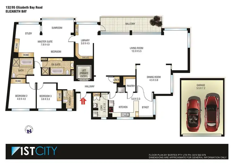 Floorplan of Homely apartment listing, 132/95 Elizabeth Bay Road, Elizabeth Bay NSW 2011