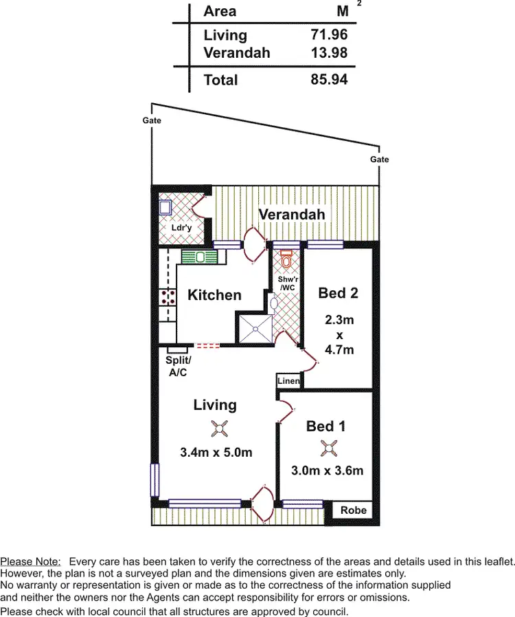 Floorplan of Homely apartment listing, 3/1 Gilbertson Road, Seacliff Park SA 5049