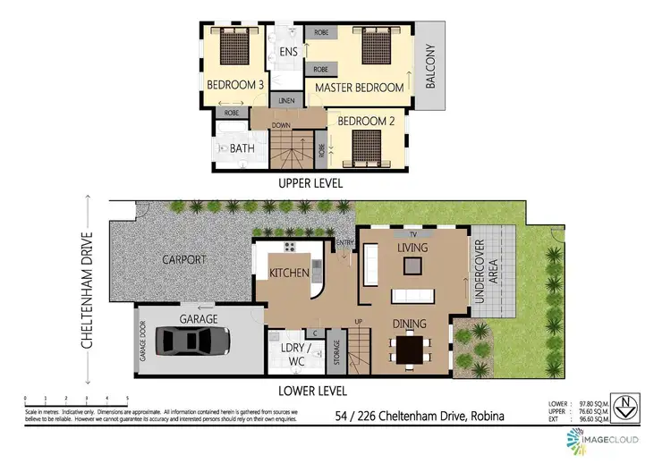 Floorplan of Homely townhouse listing, 54/226 Cheltenham Drive, Robina QLD 4226