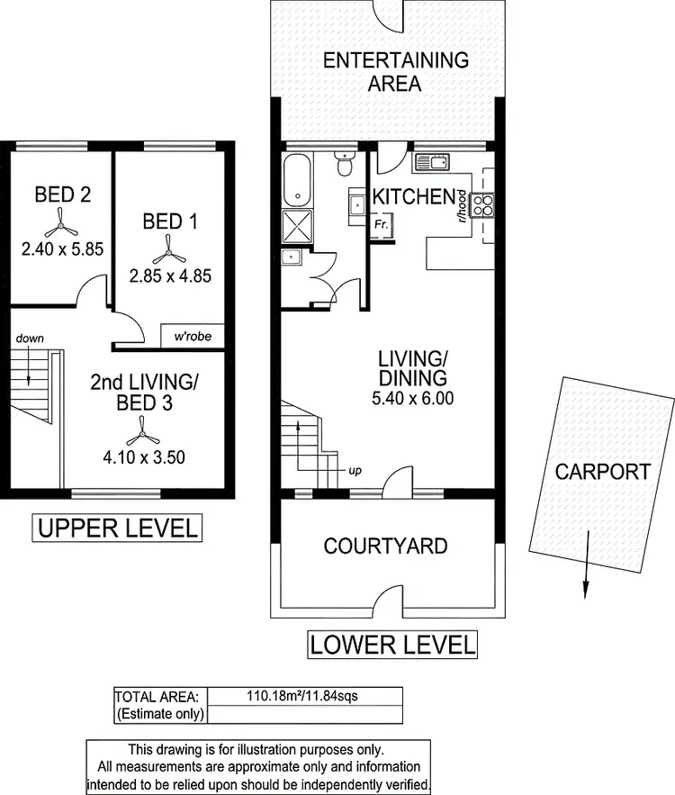 Floorplan of Homely townhouse listing, 10/3 Witter Place, Brooklyn Park SA 5032