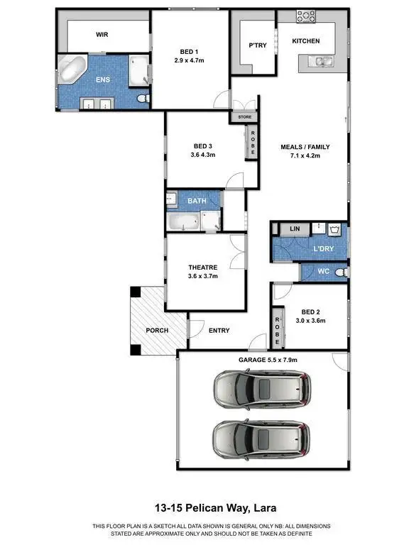 Floorplan of Homely house listing, 13 -15 Pelican Way, Lara VIC 3212