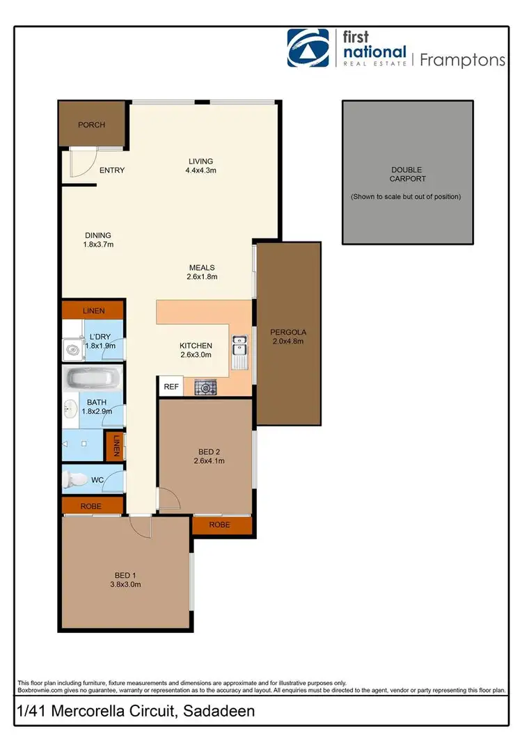 Floorplan of Homely unit listing, 1/41 Mercorella Circuit, Sadadeen NT 870
