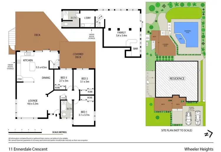 Floorplan of Homely house listing, 11 Ennerdale Crescent, Wheeler Heights NSW 2097