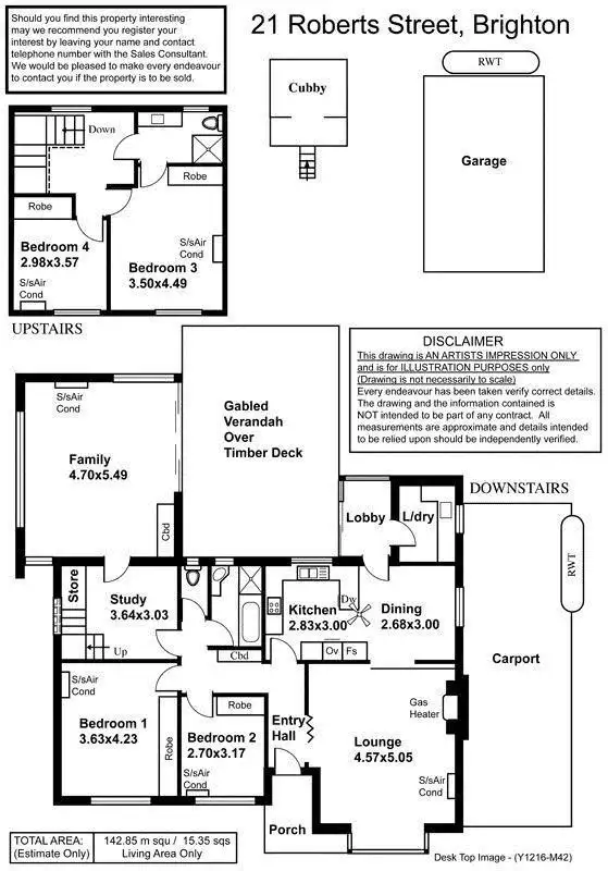 Floorplan of Homely house listing, 21 Roberts Street, Brighton SA 5048