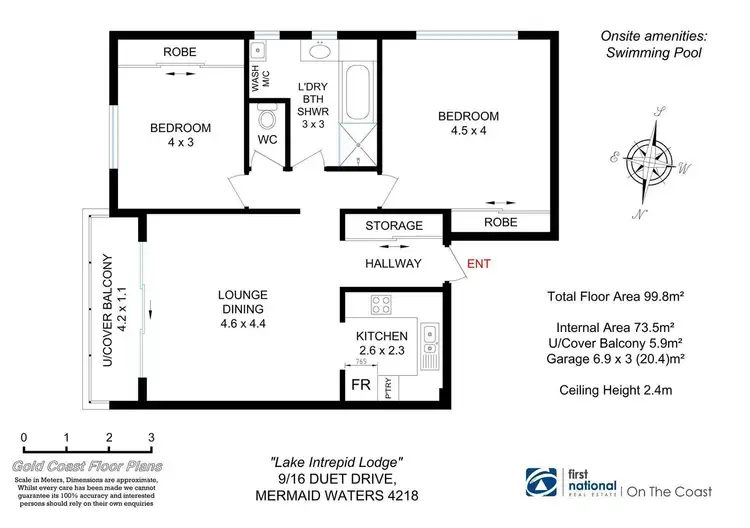 Floorplan of Homely apartment listing, 9/16 Duet Drive, Mermaid Waters QLD 4218
