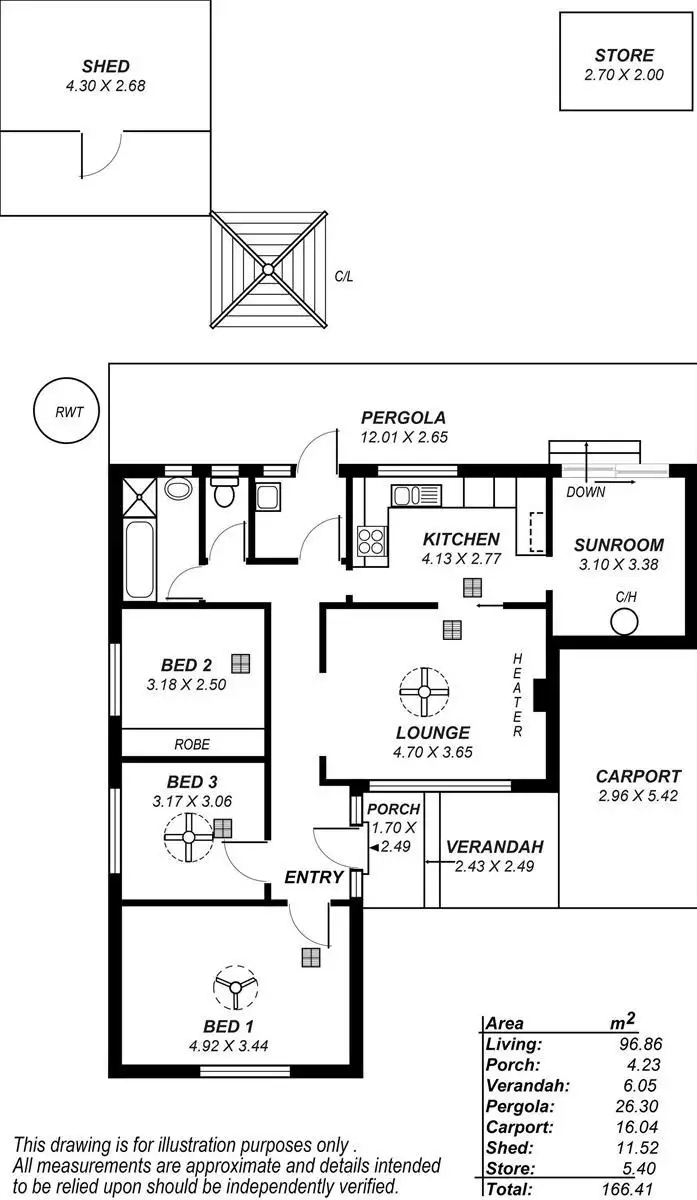 Floorplan of Homely house listing, 5 Windsor Avenue, Para Hills SA 5096