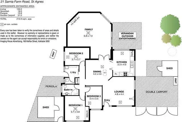 Floorplan of Homely house listing, 21 Sarnia Farm Road, St Agnes SA 5097