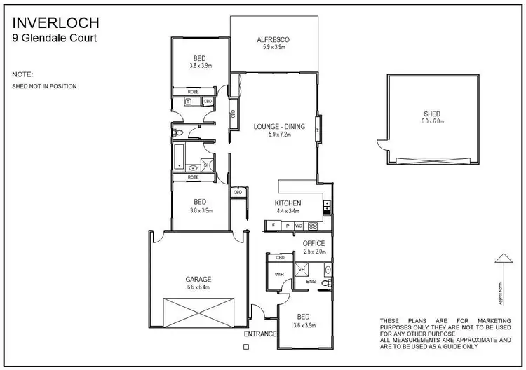 Floorplan of Homely house listing, 9 Glendale Court, Inverloch VIC 3996