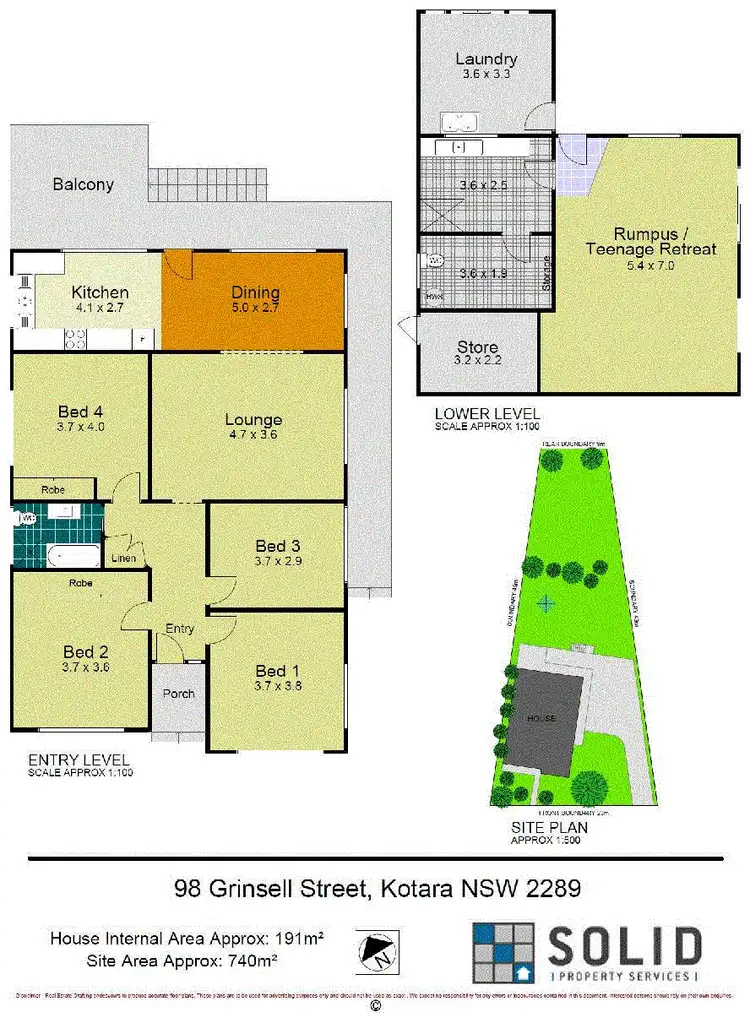 Floorplan of Homely house listing, 98 Grinsell Street, Kotara NSW 2289