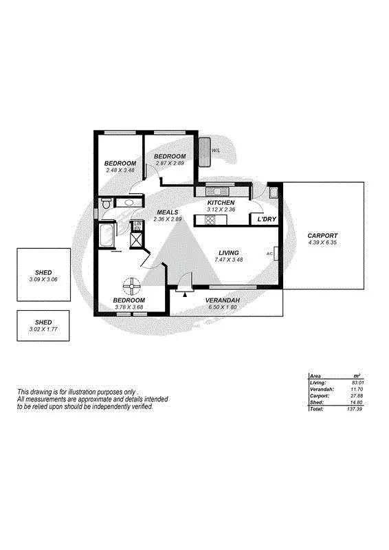 Floorplan of Homely house listing, 1 Raison Drive, Littlehampton SA 5250