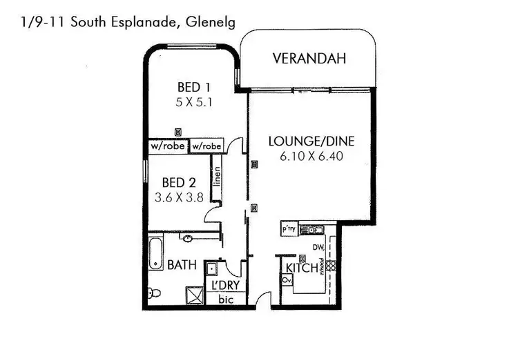 Floorplan of Homely apartment listing, 1/9-11 South Esplanade, Glenelg SA 5045
