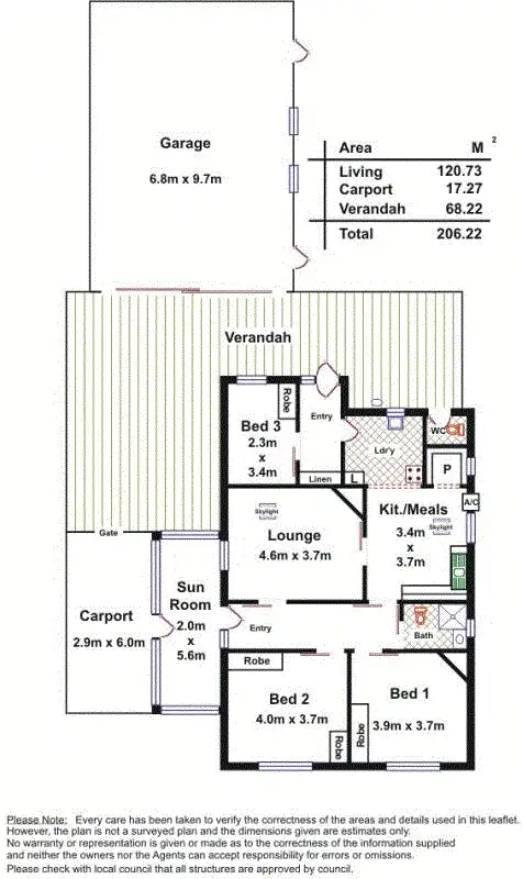 Floorplan of Homely house listing, 14 Ponsonby Street, West Hindmarsh SA 5007