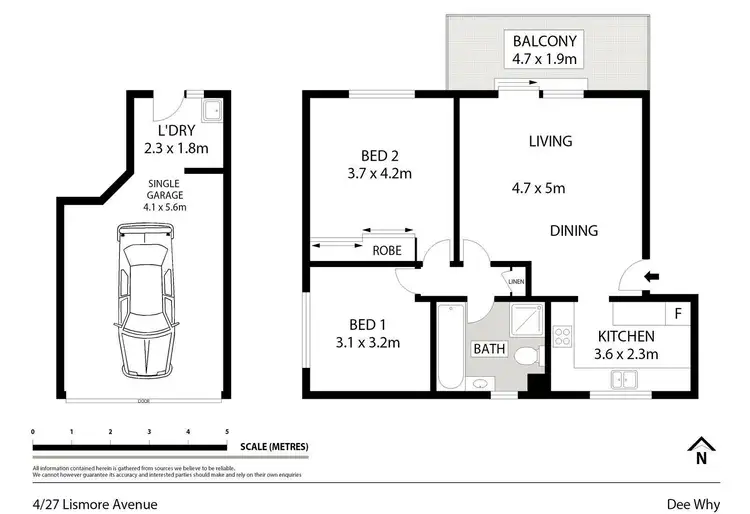 Floorplan of Homely unit listing, 4/27 Lismore Avenue, Dee Why NSW 2099