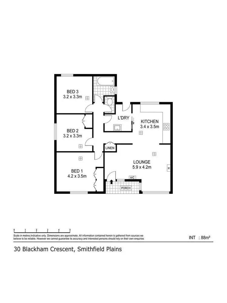 Floorplan of Homely house listing, 30 Blackham Crescent, Smithfield Plains SA 5114