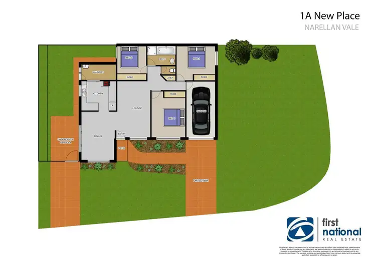 Floorplan of Homely house listing, 1A New Place, Narellan Vale NSW 2567