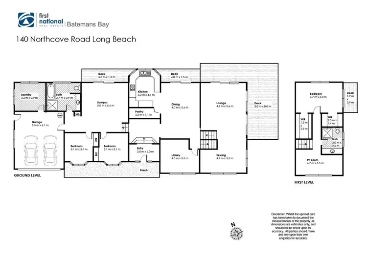 Floorplan of Homely house listing, 140 Northcove Road, Long Beach NSW 2536