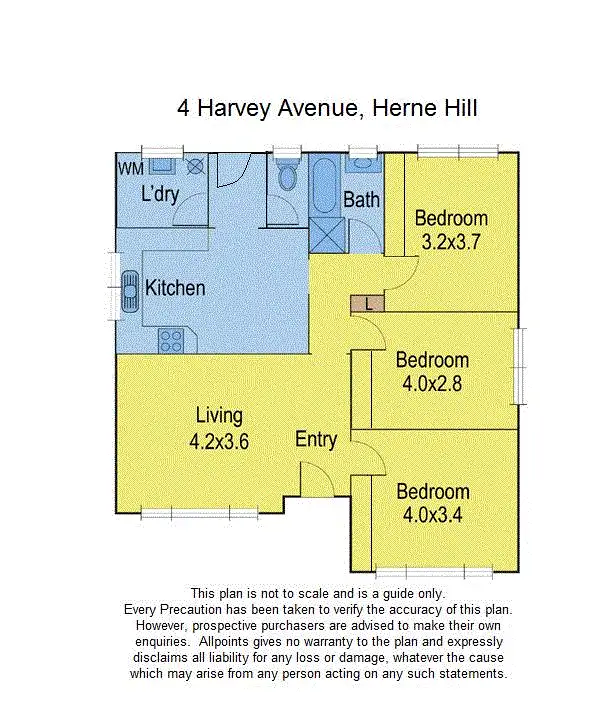 Floorplan of Homely house listing, 4 Harvey Avenue, Herne Hill VIC 3218