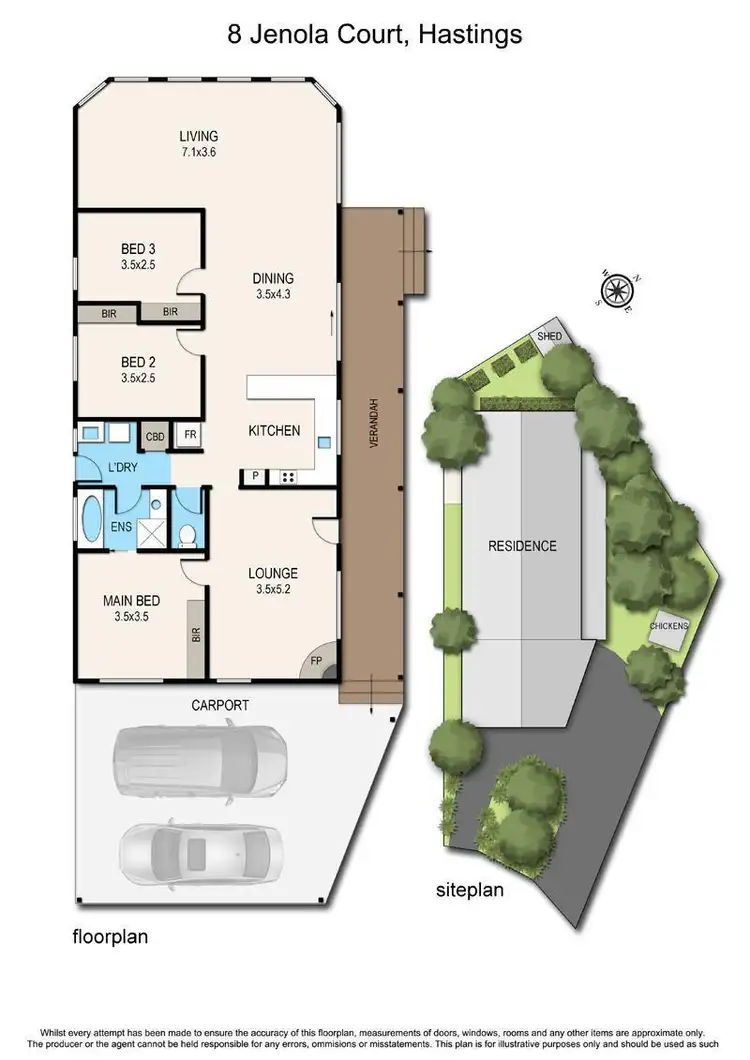 Floorplan of Homely house listing, 8 Jenola Court, Hastings VIC 3915