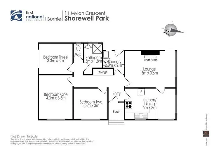 Floorplan of Homely house listing, 11 Mylan Crescent, Burnie TAS 7320