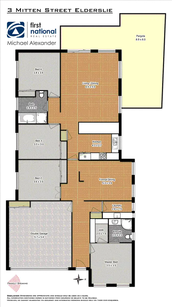 Floorplan of Homely house listing, 3 Mitten Street, Elderslie NSW 2570