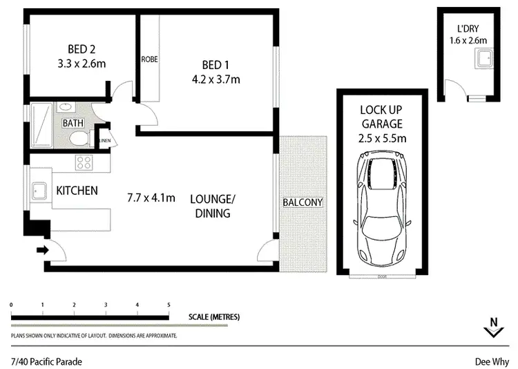 Floorplan of Homely unit listing, 7/40 Pacific Parade, Dee Why NSW 2099