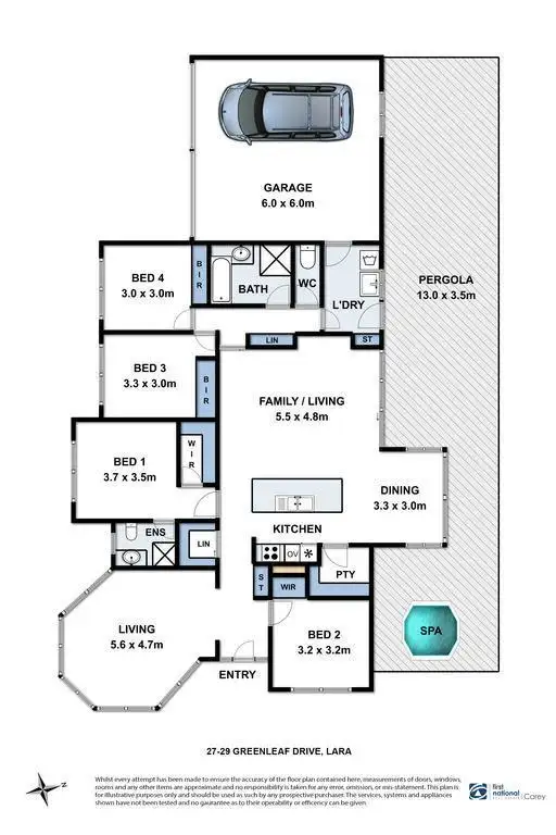 Floorplan of Homely house listing, 27-29 Greenleaf Drive, Lara VIC 3212