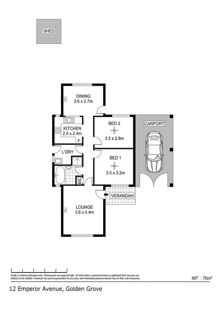 Floorplan of Homely house listing, 12 Emperor Avenue, Golden Grove SA 5125