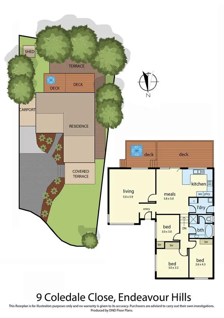 Floorplan of Homely house listing, 9 Coledale Close, Endeavour Hills VIC 3802