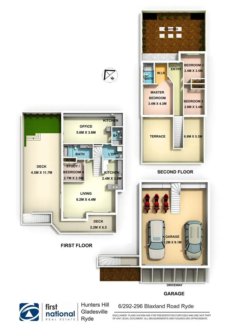 Floorplan of Homely townhouse listing, 6/292-296 Blaxland Road, Ryde NSW 2112