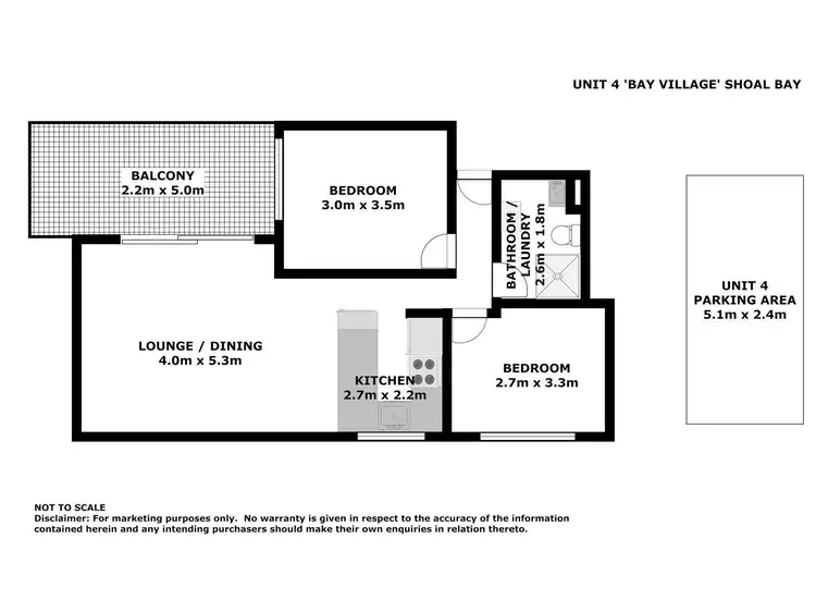 Floorplan of Homely unit listing, 4/47 Shoal Bay Road, Shoal Bay NSW 2315