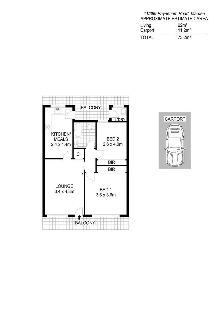 Floorplan of Homely unit listing, 11/389 Payneham Road, Marden SA 5070