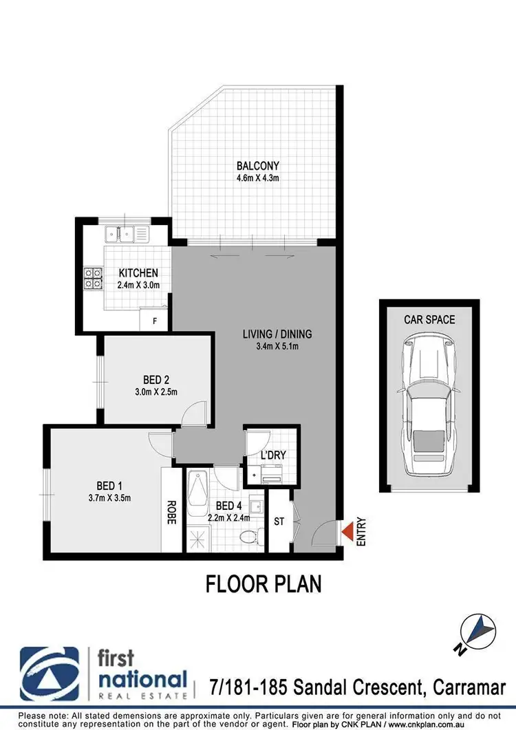 Floorplan of Homely unit listing, 7/181-185 Sandal Crescent, Carramar NSW 2163