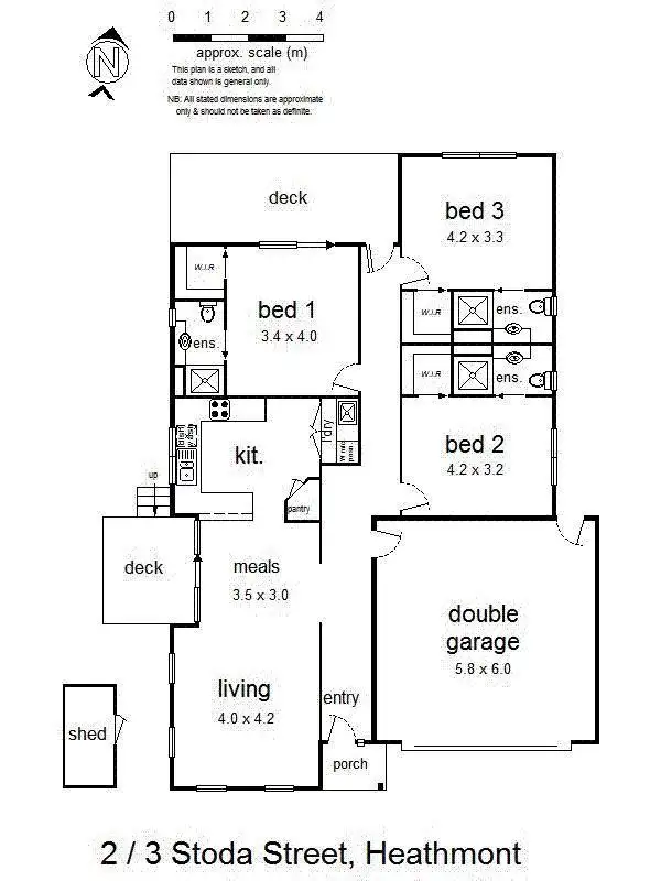 Floorplan of Homely house listing, 2/3 Stoda Street, Heathmont VIC 3135