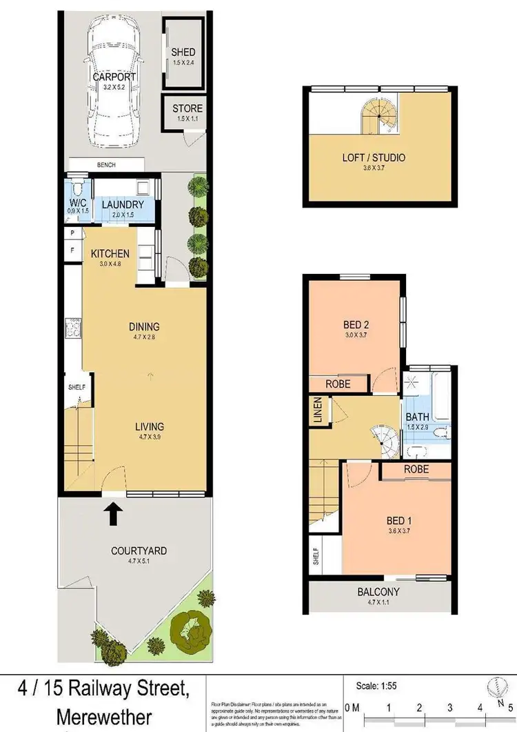 Floorplan of Homely townhouse listing, 4/15 Railway Street, Merewether NSW 2291