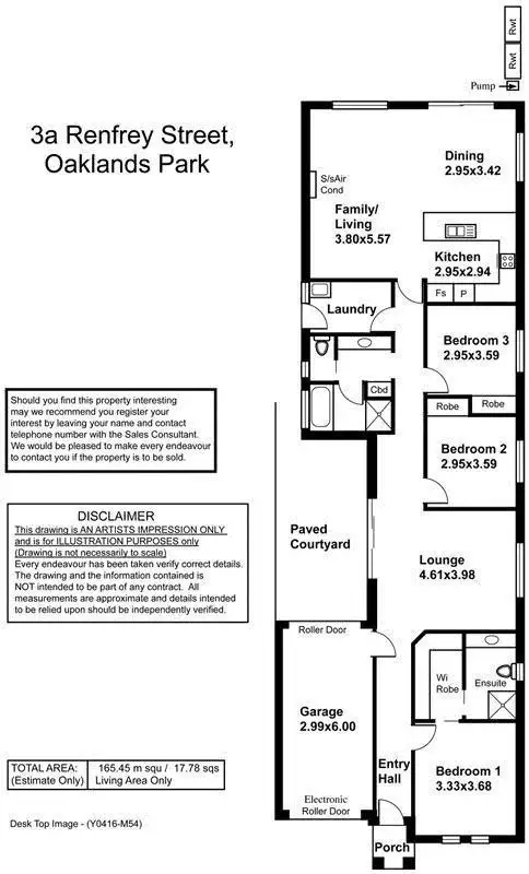 Floorplan of Homely house listing, 3A Renfrey Street, Oaklands Park SA 5046