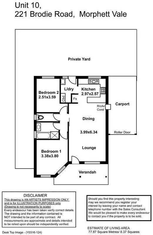 Floorplan of Homely unit listing, 10/221 Brodie Road, Morphett Vale SA 5162