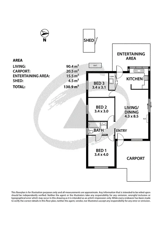 Floorplan of Homely house listing, 1/10 Donoghue Road, Mount Barker SA 5251