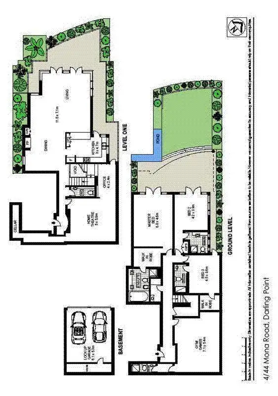 Floorplan of Homely apartment listing, 4/44 Mona  Road, Darling Point NSW 2027