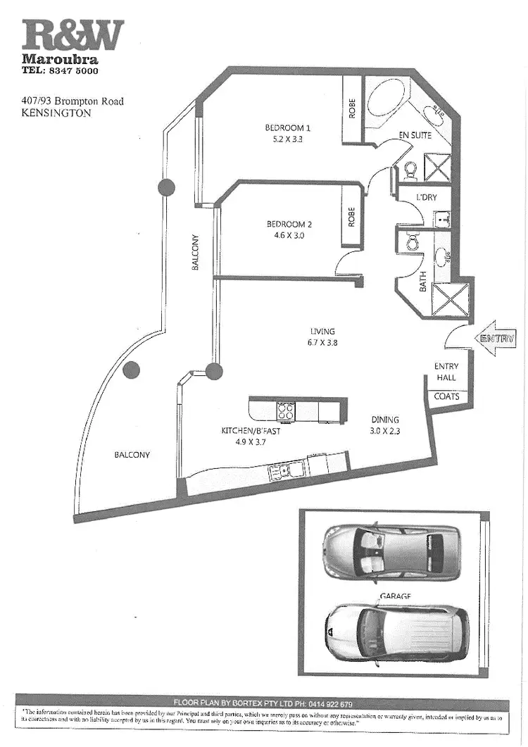 Floorplan of Homely apartment listing, 407/93 Brompton Road, Kensington NSW 2033