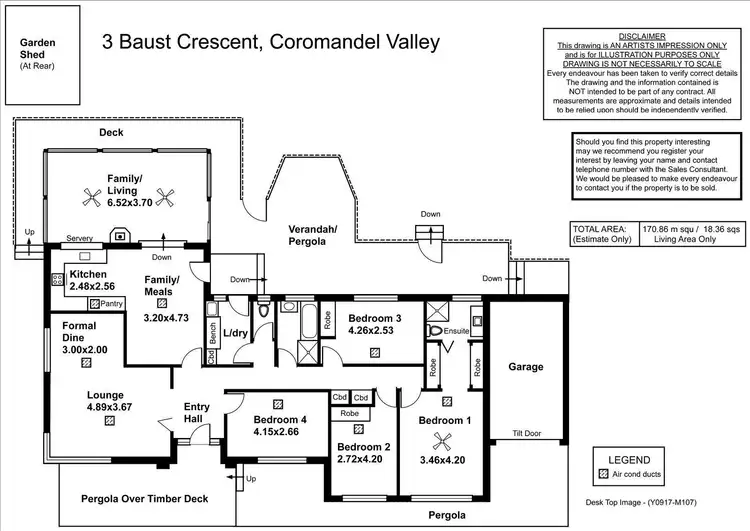 Floorplan of Homely house listing, 3 Baust Crescent, Coromandel Valley SA 5051