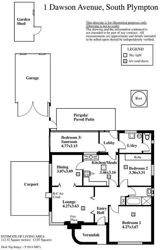 Floorplan of Homely house listing, 1 Dawson Avenue, South Plympton SA 5038