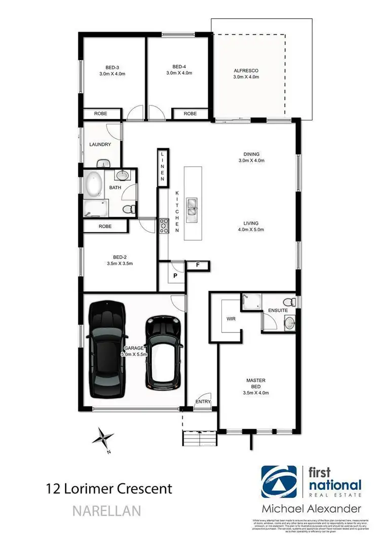 Floorplan of Homely house listing, 12 Lorimer Crescent, Narellan NSW 2567