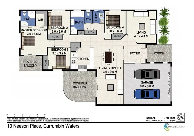 Floorplan of Homely house listing, 10 Neeson Place, Currumbin Waters QLD 4223