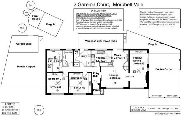 Floorplan of Homely house listing, 2 Garema Court, Morphett Vale SA 5162