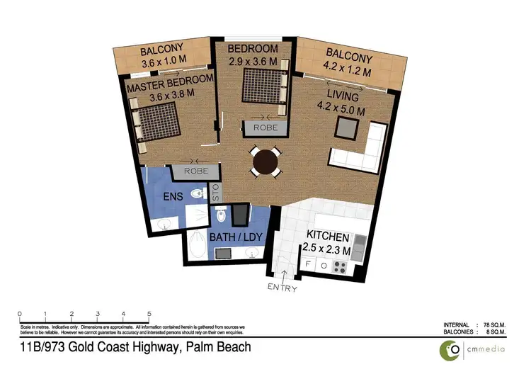 Floorplan of Homely unit listing, 11B/973 Gold Coast Highway, Palm Beach QLD 4221
