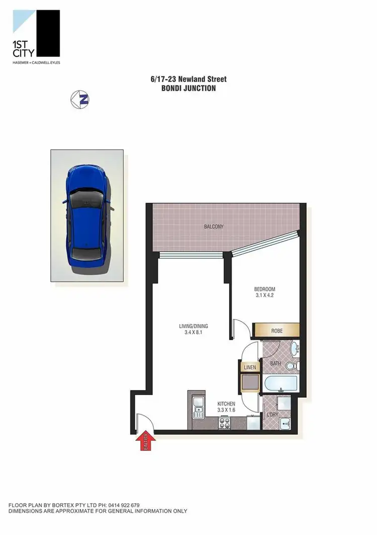 Floorplan of Homely apartment listing, 6/17-23 Newland Street, Bondi Junction NSW 2022