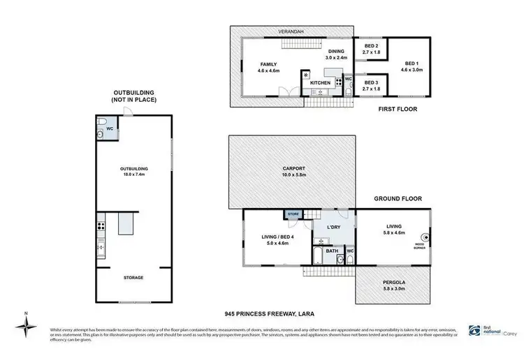 Floorplan of Homely house listing, 945 Princes Freeway, Lara VIC 3212