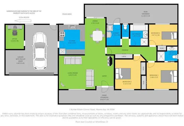 Floorplan of Homely house listing, 1 Kyldar Estate Connor Road, Moonta Bay SA 5558