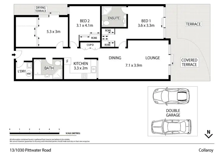 Floorplan of Homely unit listing, 13/1030 Pittwater Road, Collaroy NSW 2097