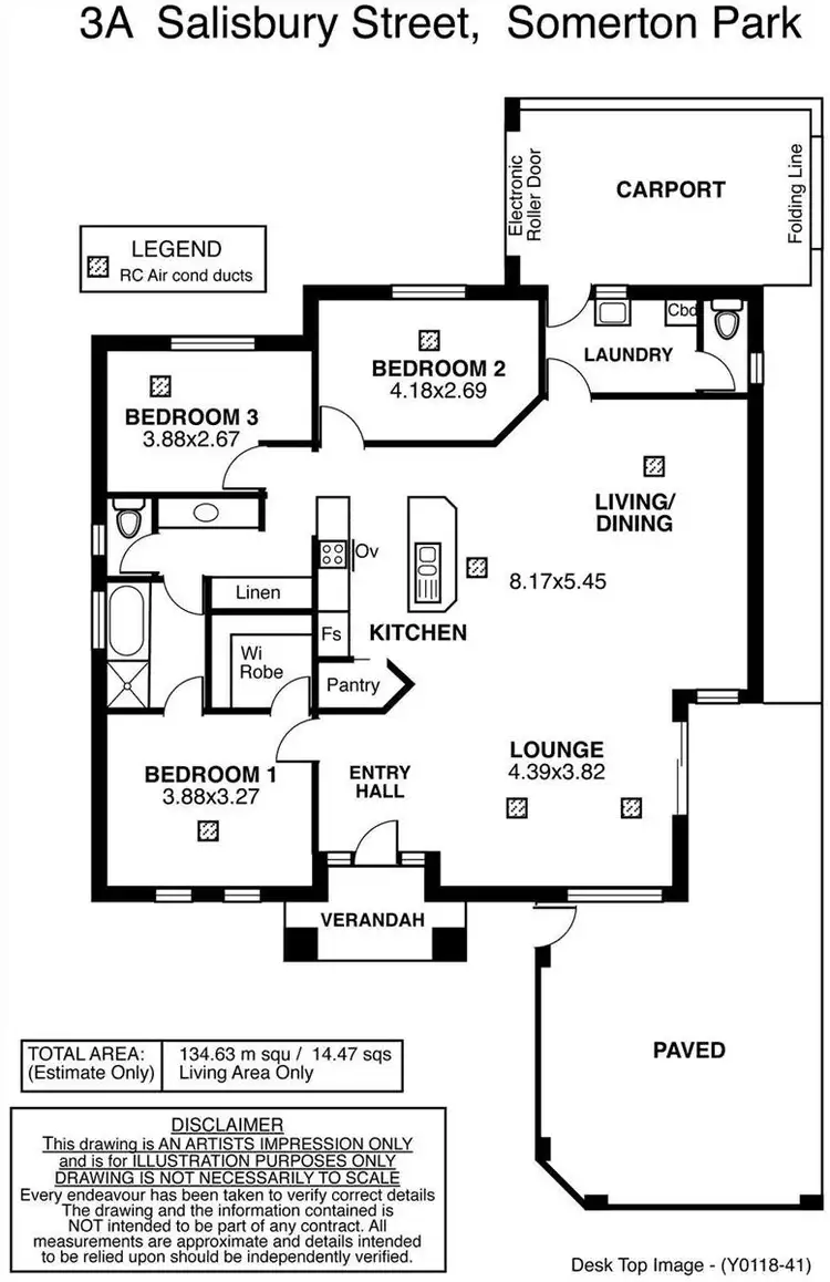 Floorplan of Homely house listing, 3A Salisbury Street, Somerton Park SA 5044